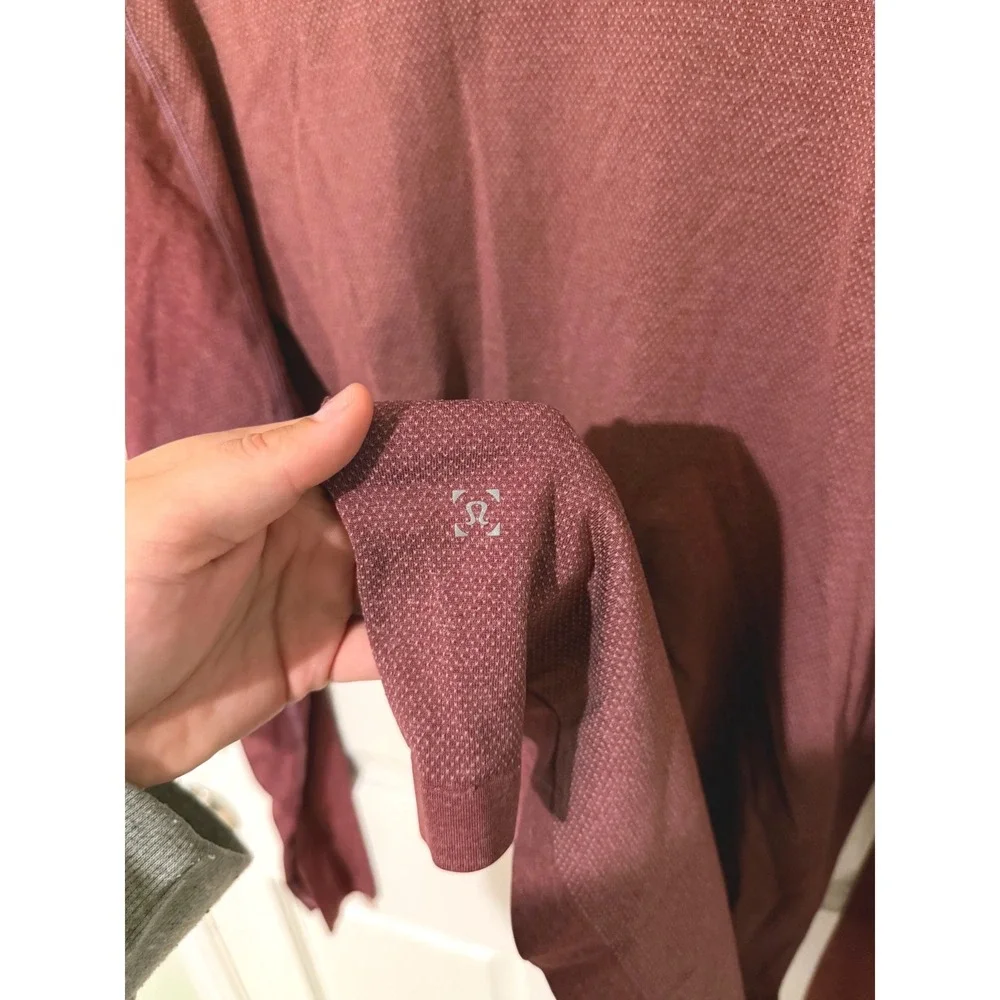Lululemon Metal Vent Tech Long Sleeve Shirt Mens XL Burgundy Red Training Top